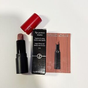 Giorgio Armani Lip Power Matte Lipstick 111 TRUE (Nude Pink) MINI .04oz 1.4g NIB